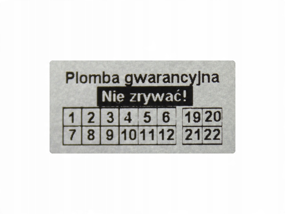 

Plomby Gwarancyjne 30x15 Akrylit Srebrny 500SZT