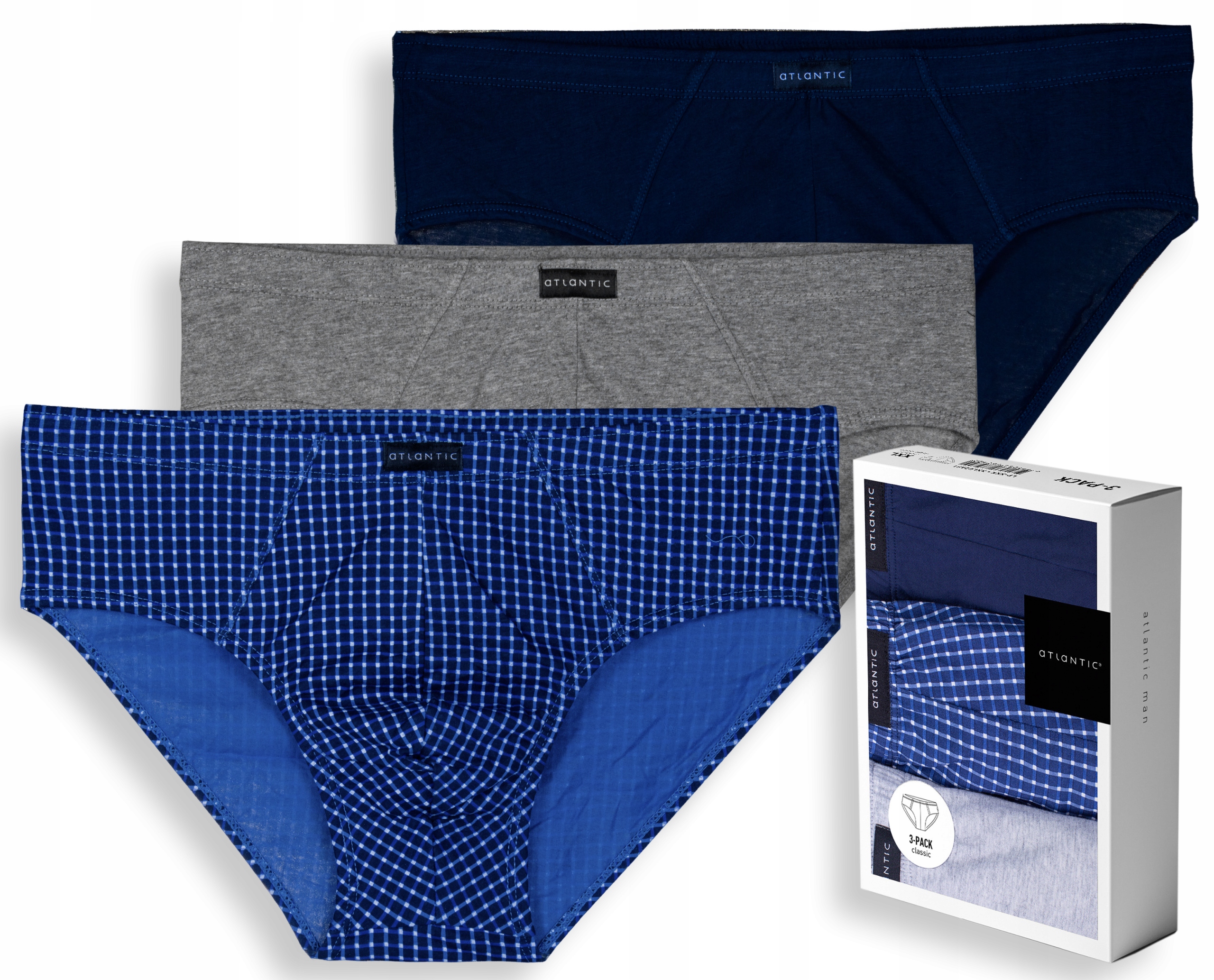 ATLANTIC MP-061 Slipy Classic 3 pak bawełna M