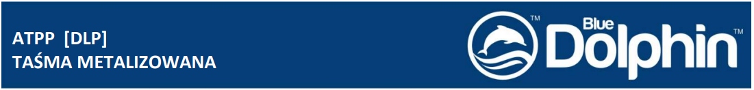 TAŚMA METALIZOWANA DO KLEJENIA OTULIN 50mDOLPHIN Marka Blue dolphin