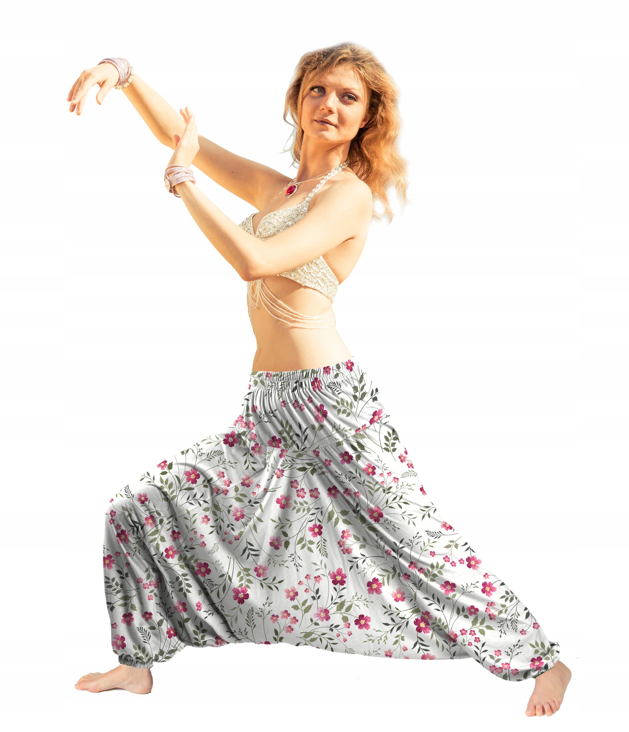 

Szarawary Kwiatowe Aladdin Wenecja Haremki Pumpy
