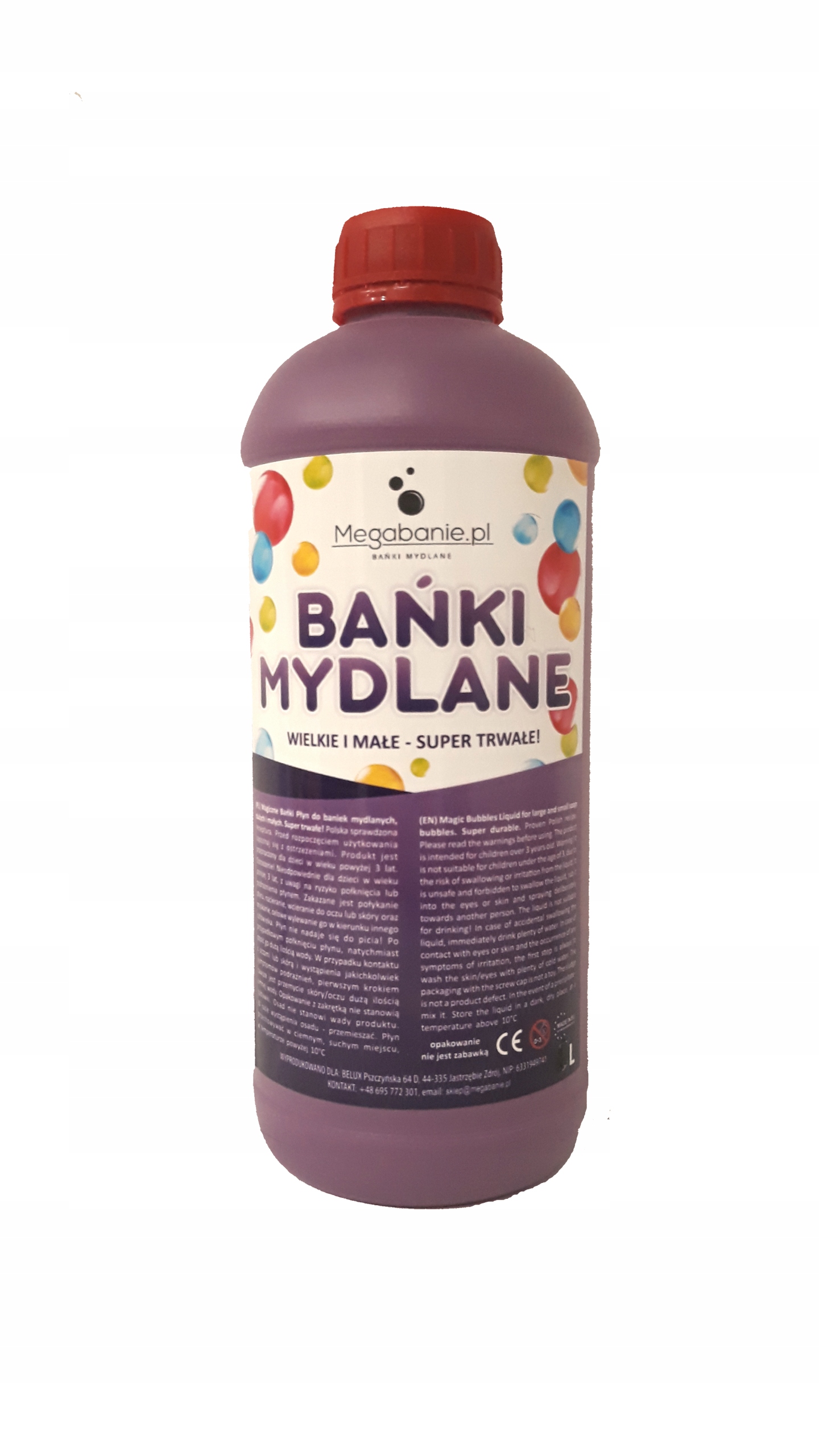 

Płyn do dużych baniek mydlanych 1l Bańki mydlane