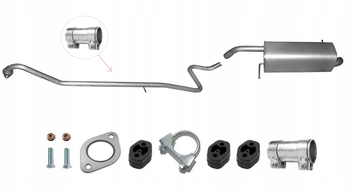 FORD FIESTA 1 4 1 6 TDCi 08 12 RURA TLUMIK KONCOWY Catalog Part Number 08 666 08 667