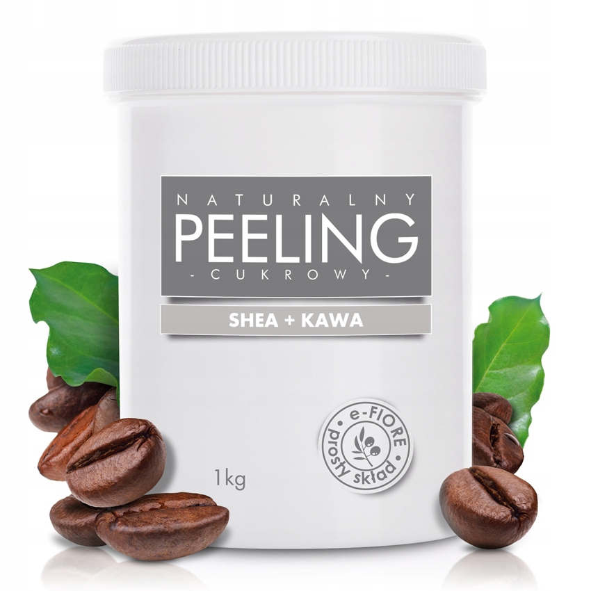 

Peeling cukrowy Kawowy z masłem Shea 1kg