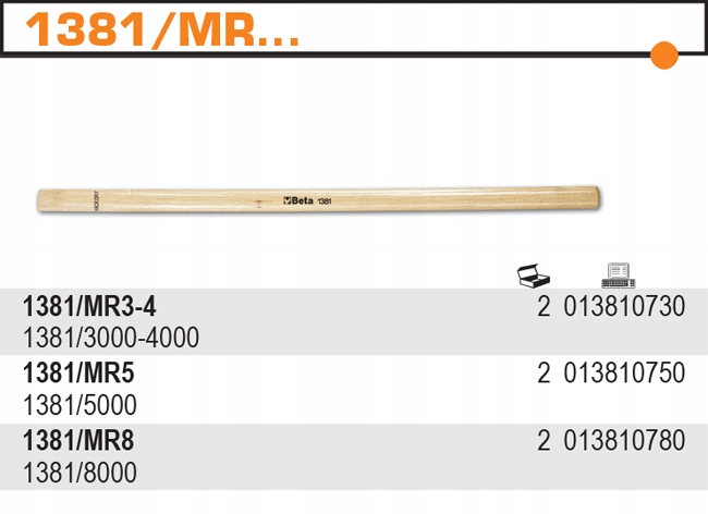TRZONEK DO MŁOTA 1381/8000 BETA 1381MR/8 Marka Beta