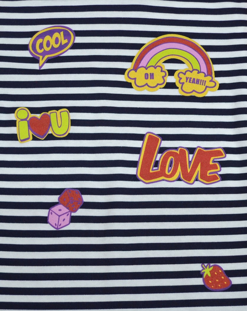 PIŻAMA BAWEŁNA PASY NASZYWKI CZERWONY 122 SUTEX Rodzaj piżama