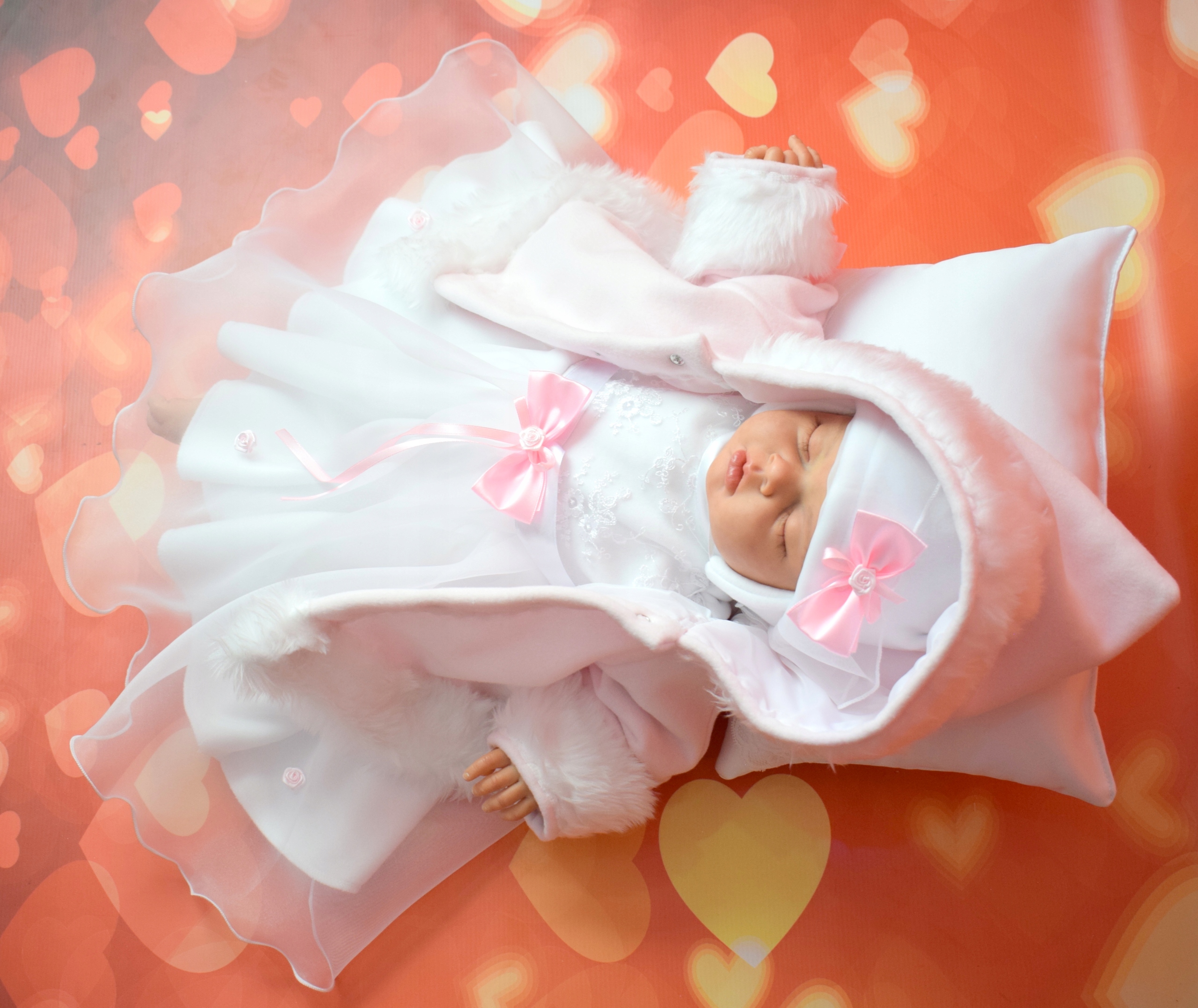 5 cz PrOmOcJA Komplet do CHRZTU 74-80 JESIEŃ ZIMA Kolor biały