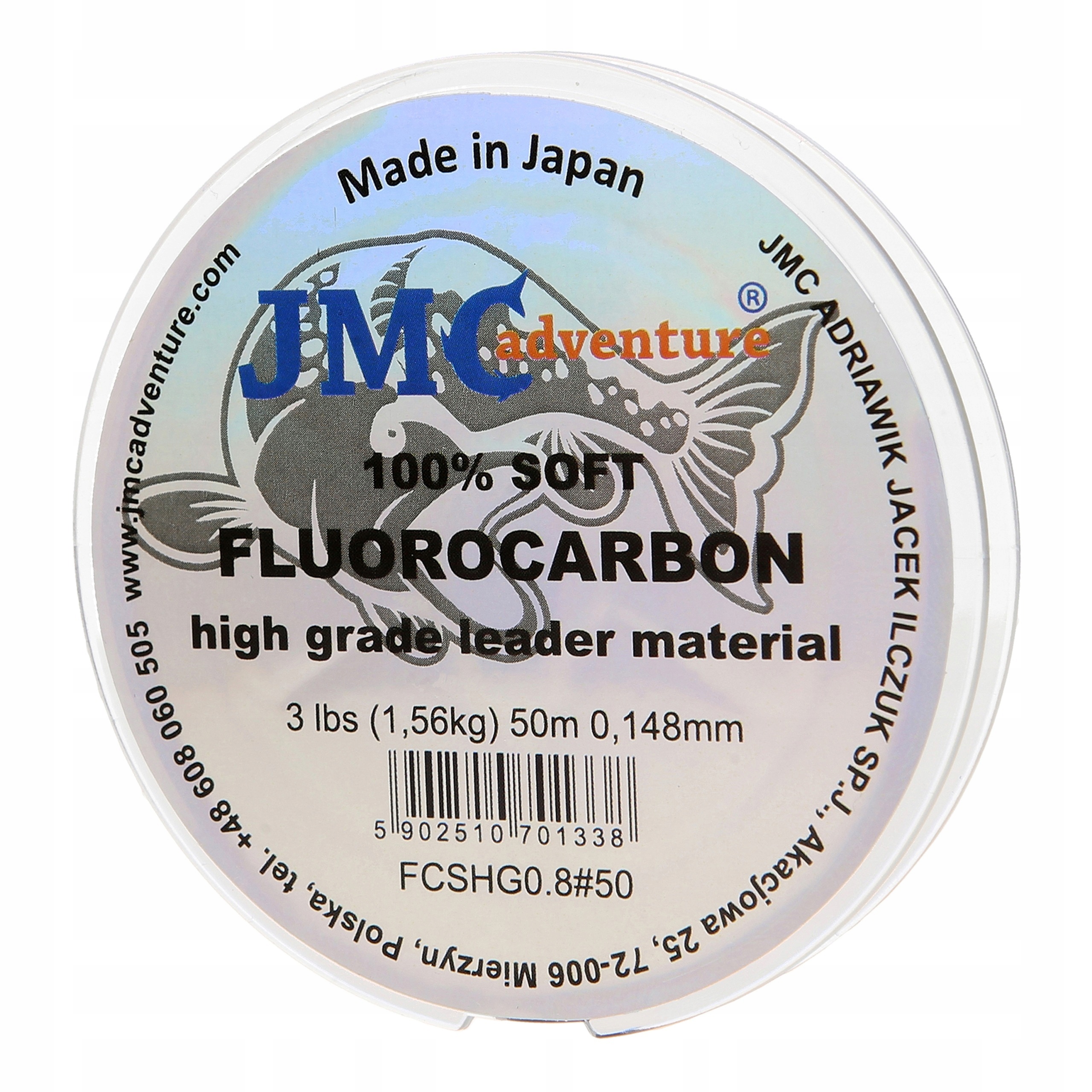 100% fluorocarbon Jmc Adventure 50m, 0.148mm