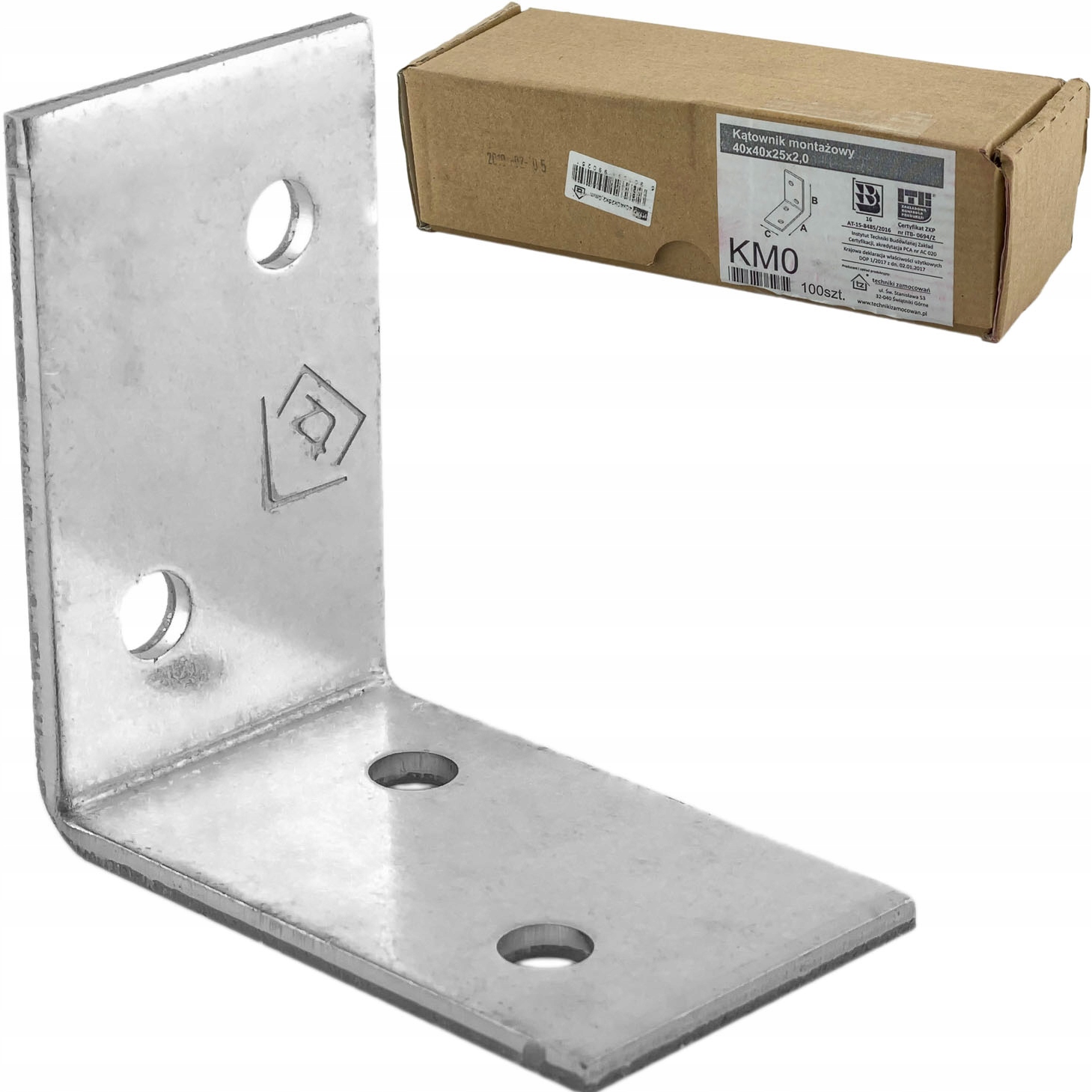 

Łącznik Kątownik Ciesielski KM0 40x40x25x2,0 100sz