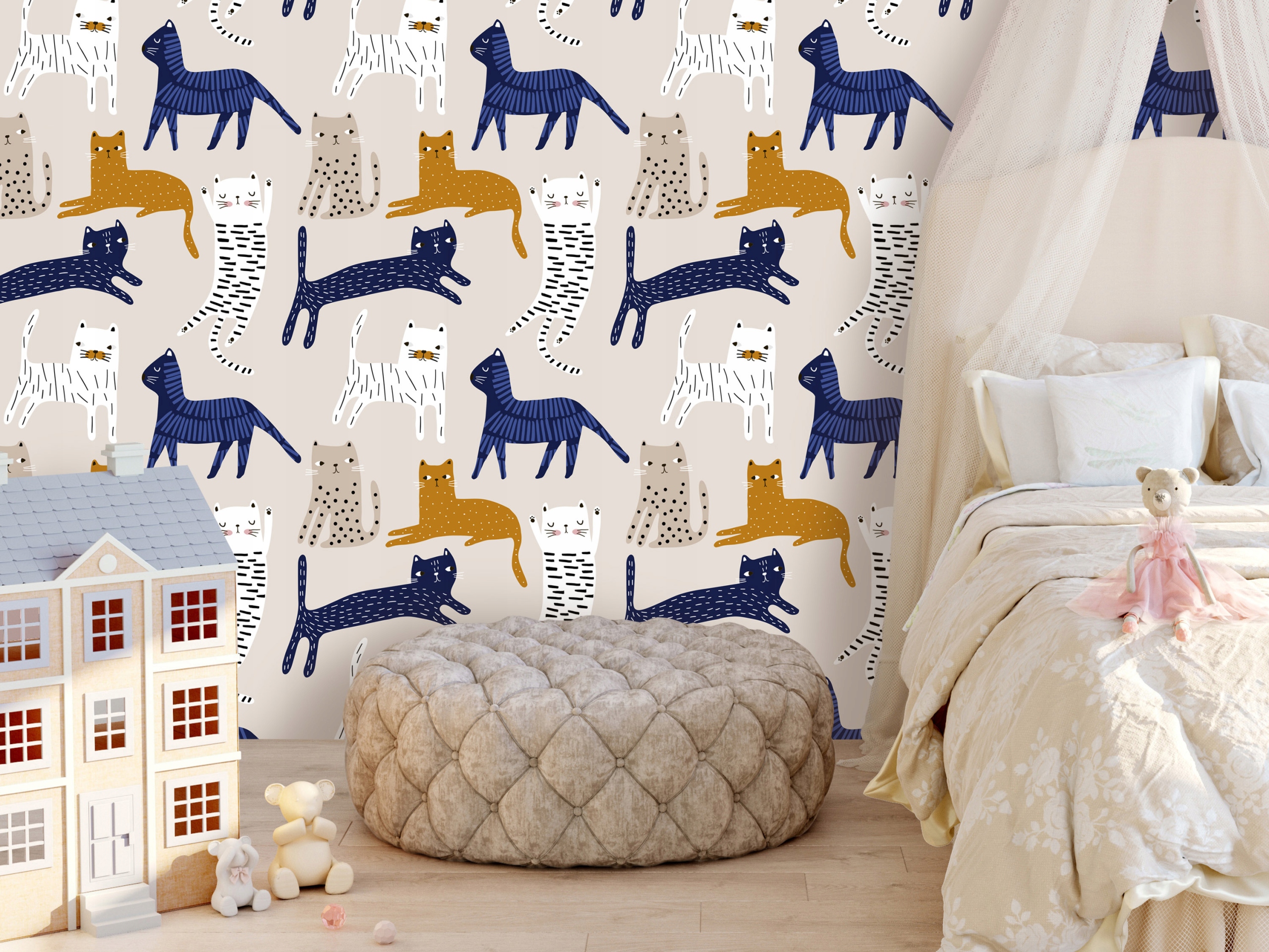 TAPETA ROLKA DLA DZIECI KOTY 0,5x10m g-B-0165-j-a Marka Artgeist