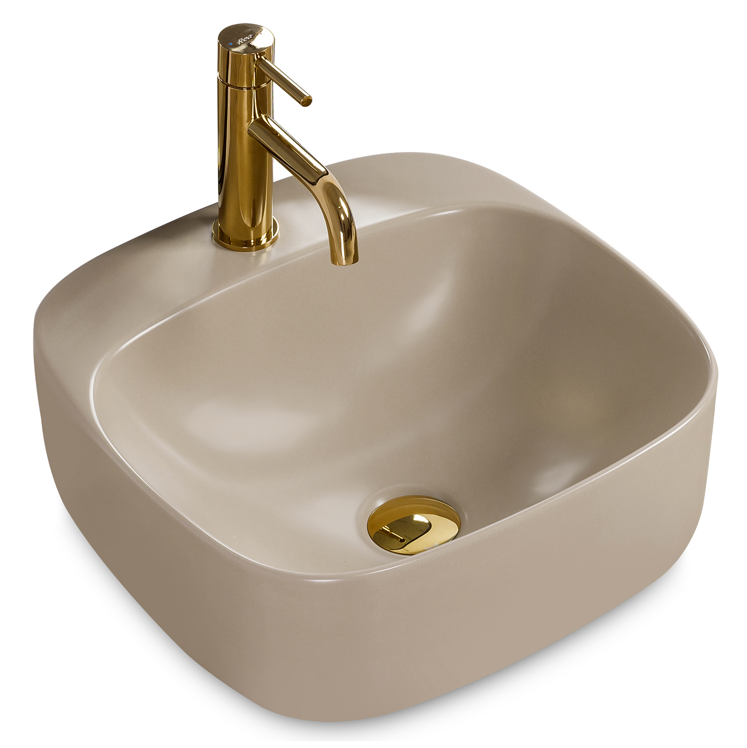 Umywalka Nablatowa LUIZA 42 Grey Mat - REA