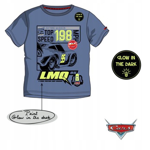 

Auta T-shirt z krótkim rękawem Świecąca 8L/128