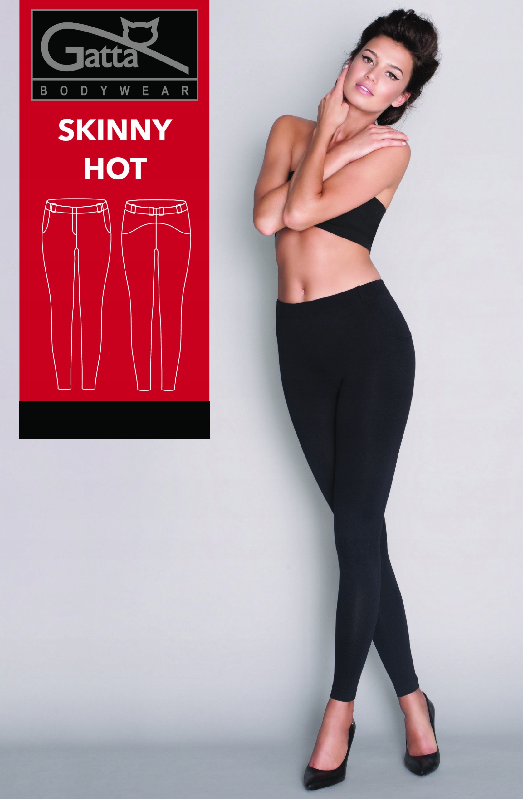

Spodnie Legginsy Gatta Skinny Hot 3/M Czarne