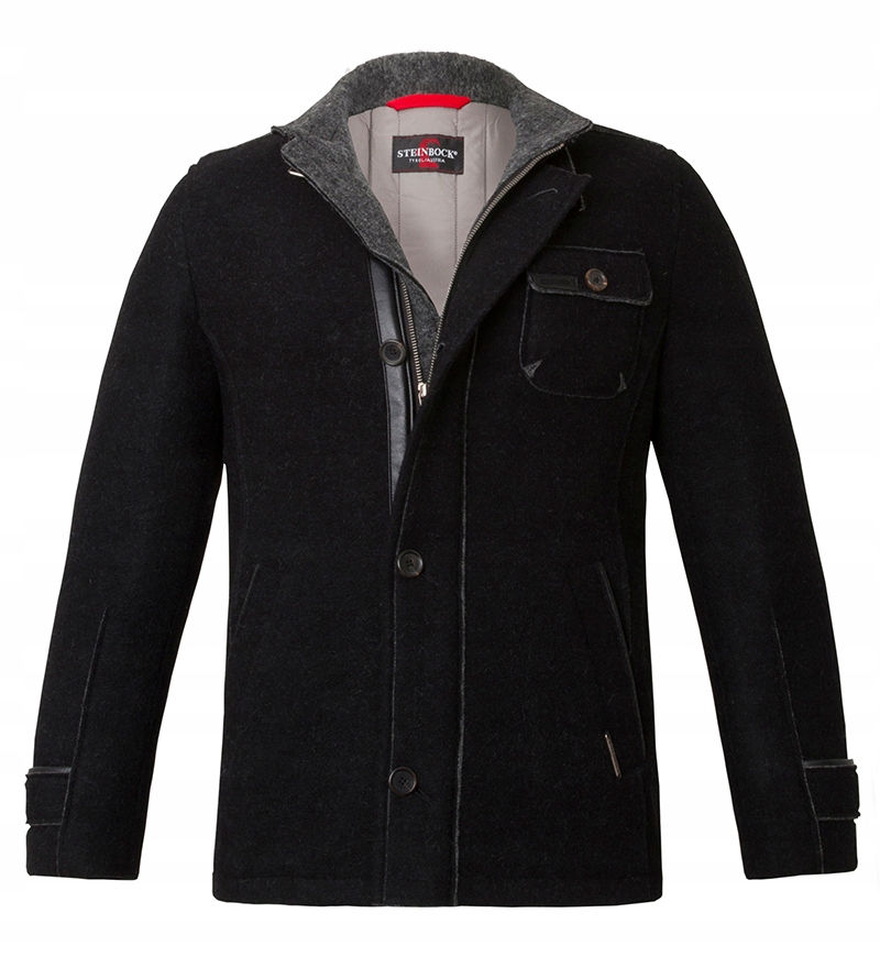 Elegancka Ciepła Kurtka Wełna Steinbock 48