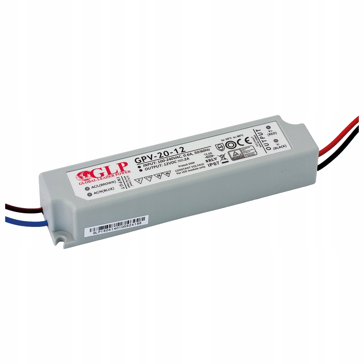 

Zasilacz Glp Hermetyczny IP67 24W 12V 2A Taśma Led
