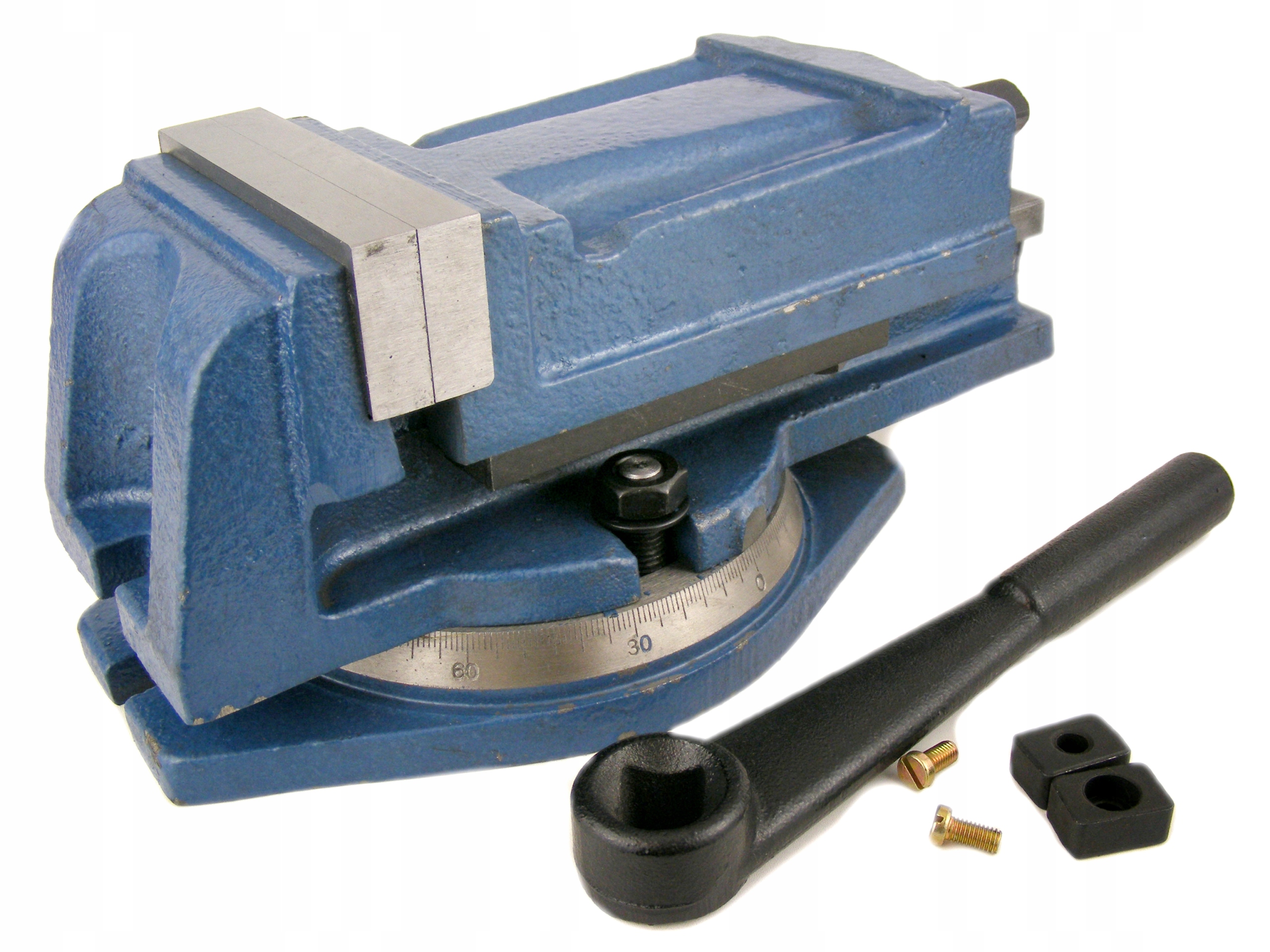 Imadło maszynowe obrotowe 100 mm x 80 mm z obrotnicą 360° do frezarki