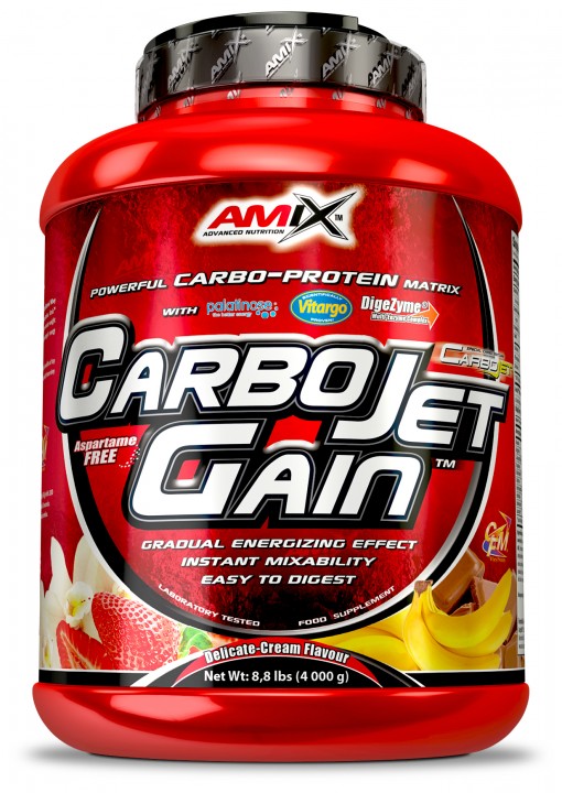Amix Carbojet Gain Gainer 2,25 kg hmotnost síla dárek