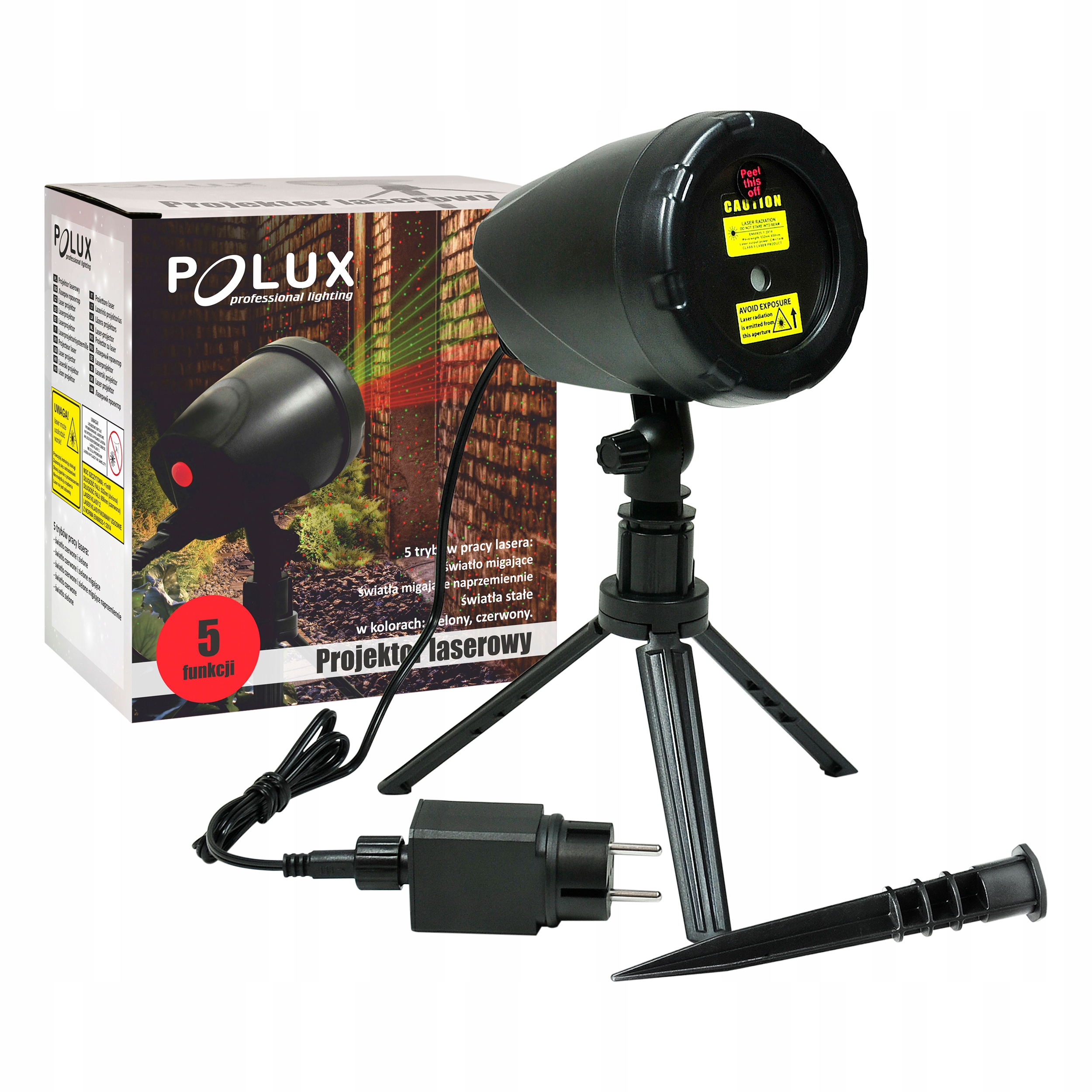 PROJEKTOR LASEROWY 5 FUNKCJI IP44 308948 POL