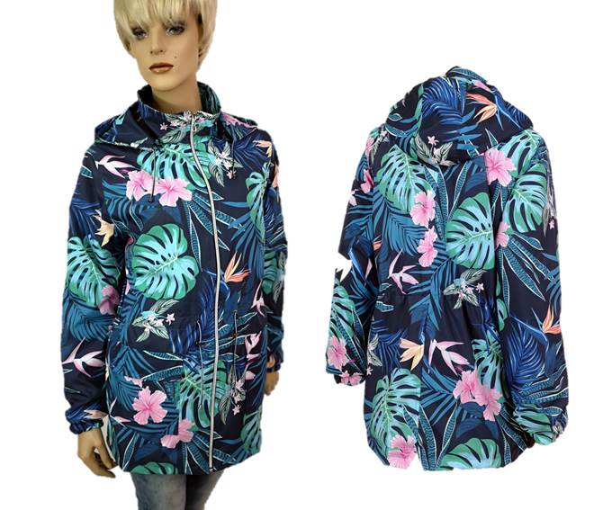 KURTKA PRZECIWDESZCZOWA WIATRÓWKA KWIATY 2XL 48 50 Rozmiar 50