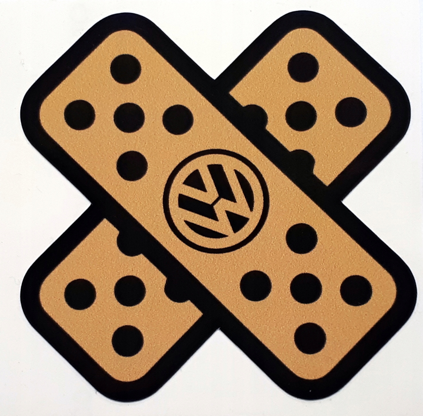 

Plaster Volkswagen złoty naklejka na auto