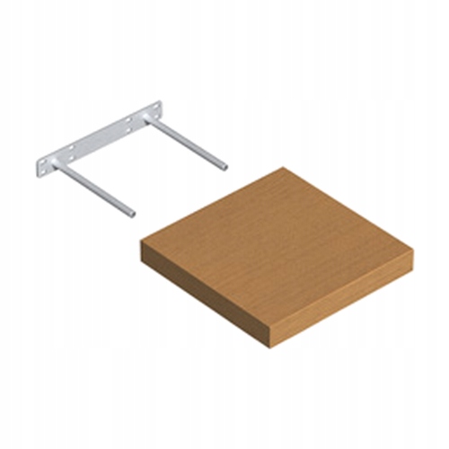 Półka samowisząca 24x24x4 ukryte mocowania dąb