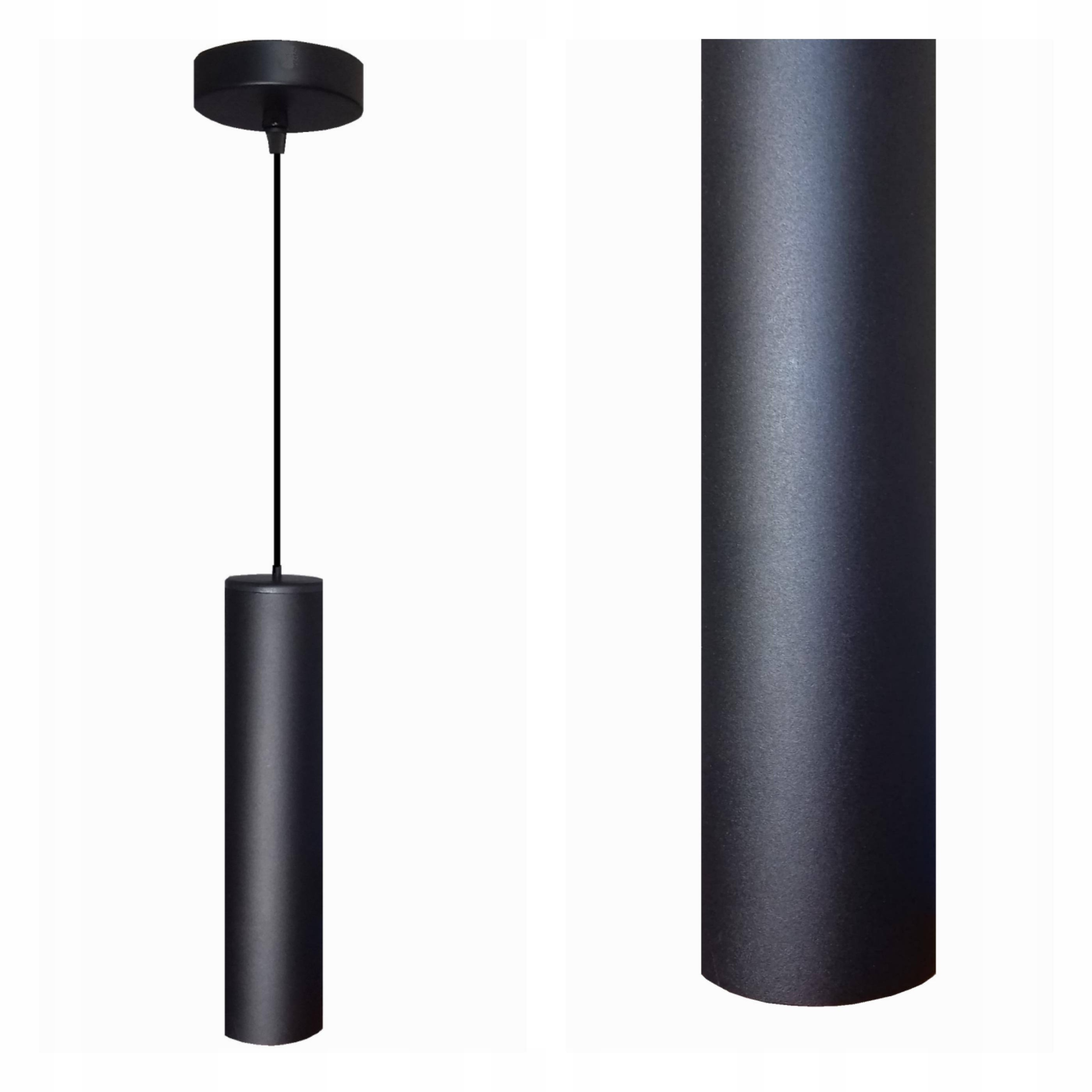 

Lampa Wisząca Tuba Zwis Sopel Wahadło Czarna