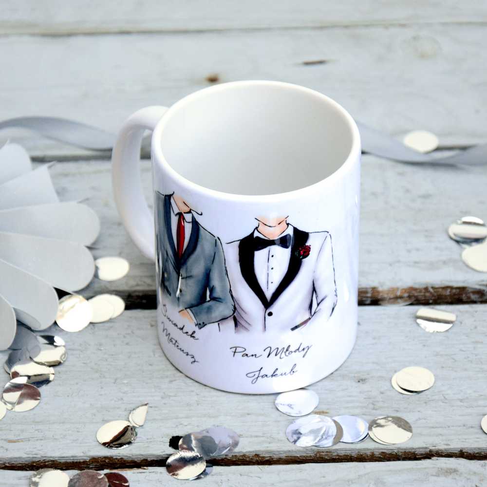 KUBEK zaproszenie dla świadka PROŚBA świadek M2 Kolor dominujący biały