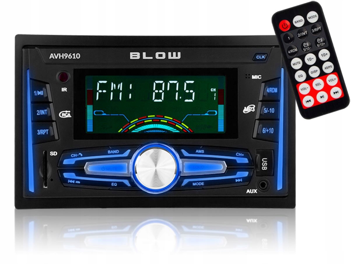 RADIO SAMOCHODOWE BLOW ZESTAW GŁOŚNOMÓWIĄCY BT USB Funkcje regulacja głośności