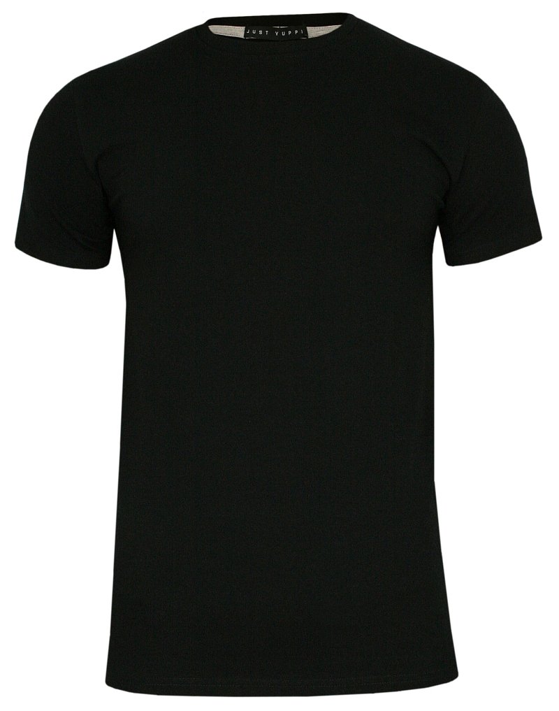

Czarny Męski T-shirt Gładki, Basic, Just Yuppi M