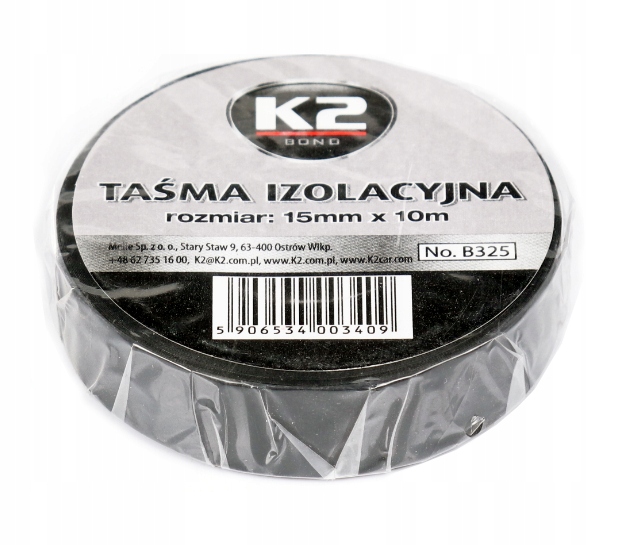 

K2 Taśma Izolacyjna Izolacja Czarna 15mm x 10m