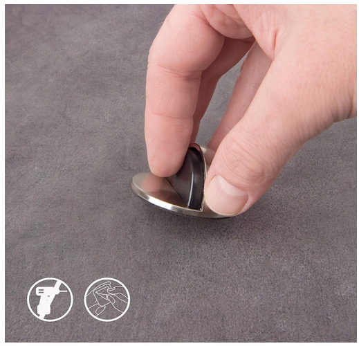 ODBOJNIK ODBÓJ DRZWIOWY PRZYKLEJANY SATYNA STOPER Materiał metal