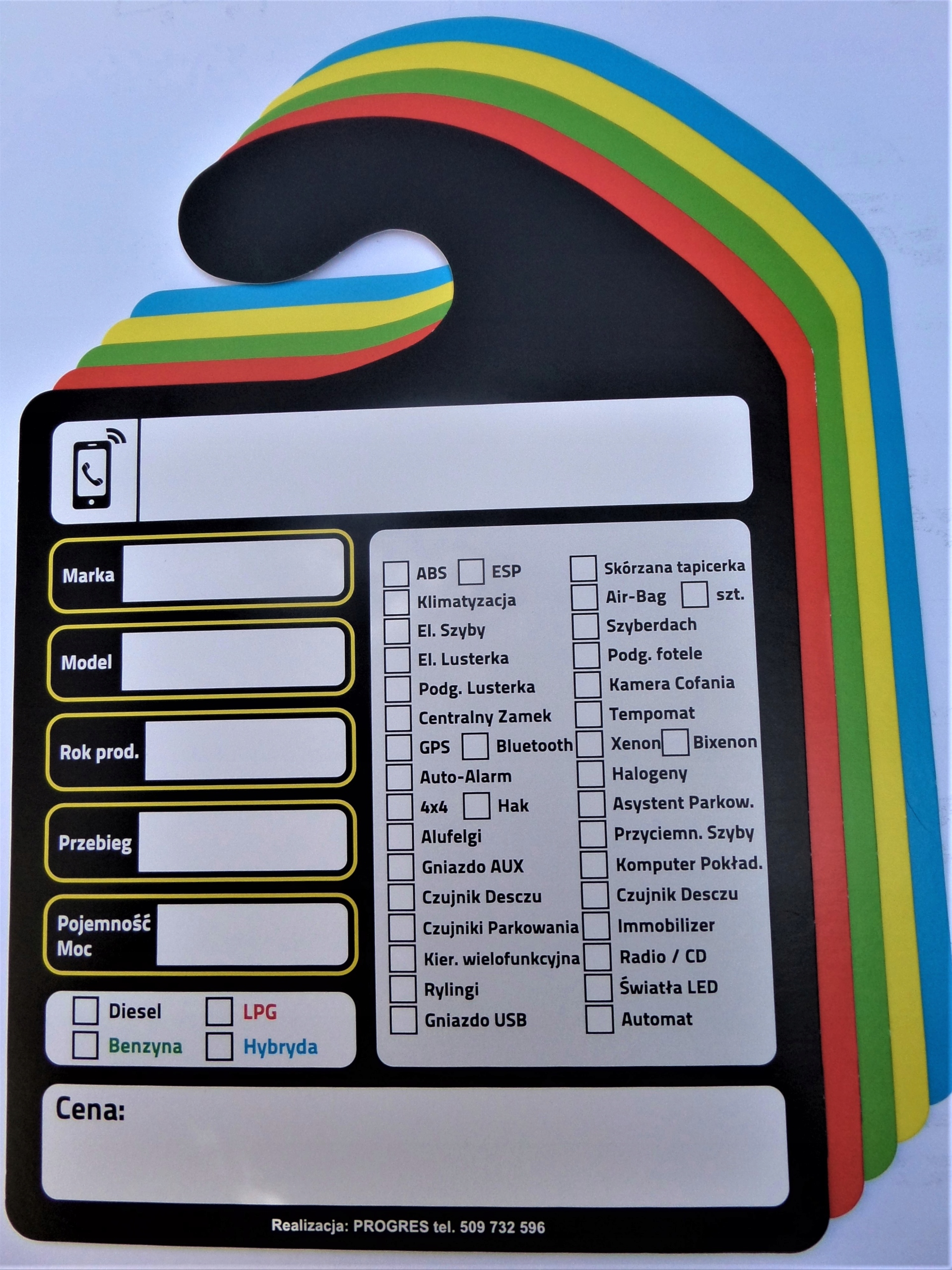 ZAWIESZKI KOMISOWE cenówki AUTO-KOMIS 50szt TANIO