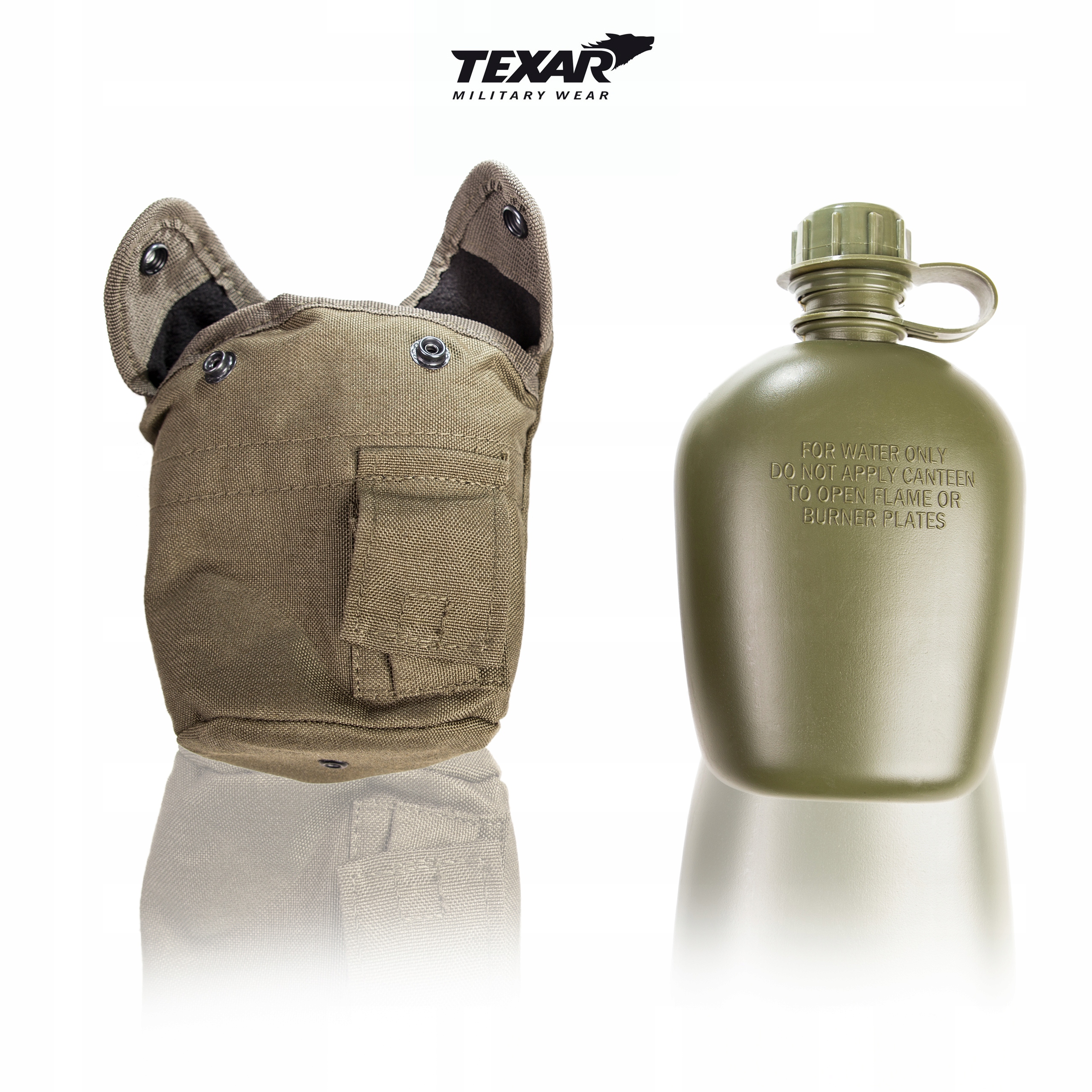 Manierka 1 litr z pokrowcem Olive Texar Model MANIERKA