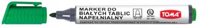 MARKER SUCHOŚCIERALNY DO TABLIC Z OKRĄGŁĄ KOŃCÓWKĄ, ZIELONY