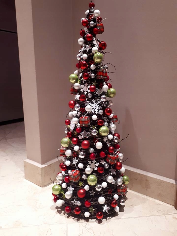 Stożek Ozdoba Świąteczna CHOINKA z brzozy 1m HIT Marka Wik-World