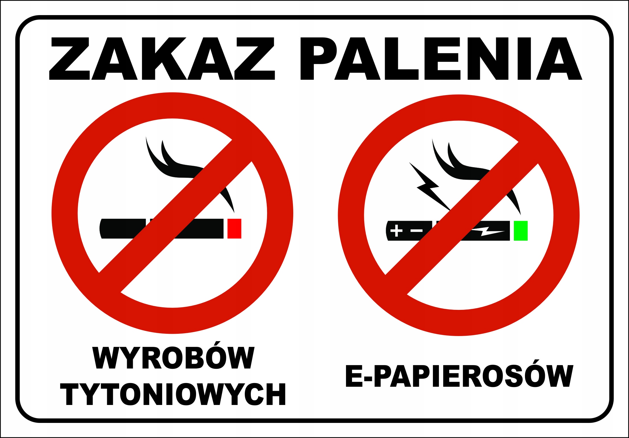 

Zakaz Palenia Tabliczka 21x15 cm