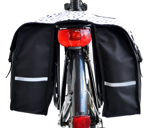 SAKWA NA BAGAŻNIK ROWEROWY, TORBA ROWEROWA 2x15L Model SAK-Gro/bia