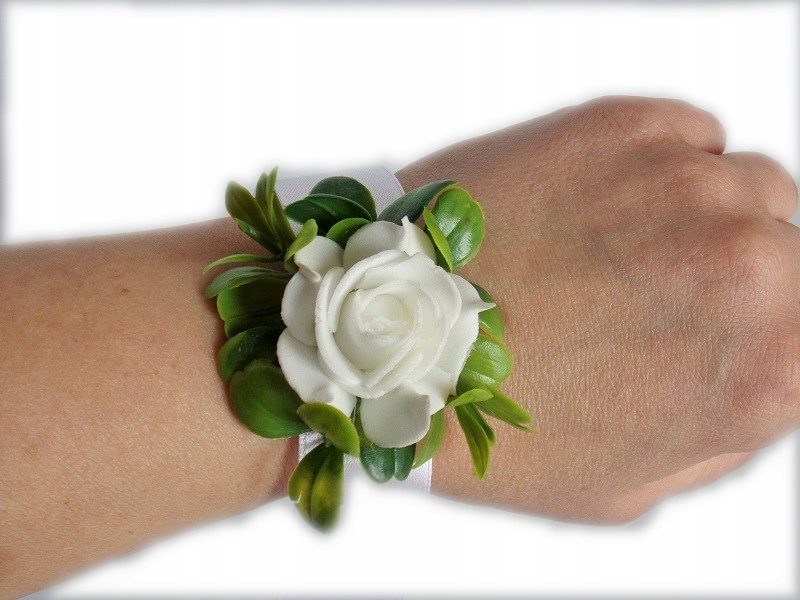 

K10 * Kotylion bukiecik na rękę ślub studniówka