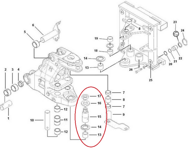 КОМПЛЕКТ ДЛЯ РЕМОНТА КОНИЧЕСКОГО ШТИФТА CAT 428 9R0234