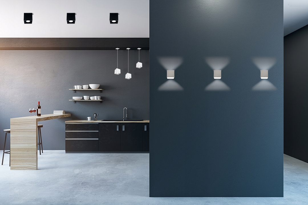 LAMPA SUFITOWA PLAFON QUAD 1 SUFIT 3 KOLORY SOLLUX Liczba punktów światła 1