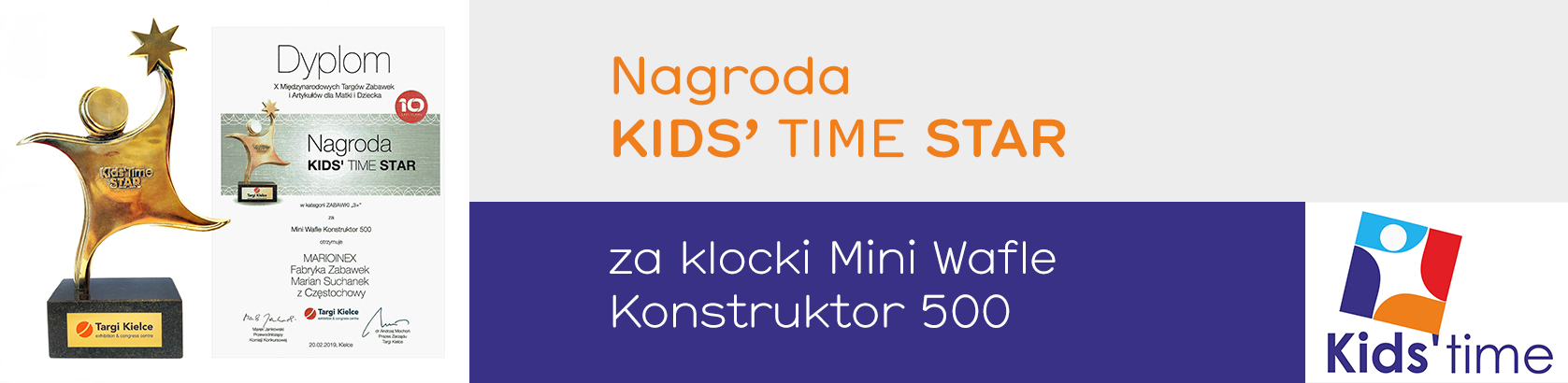 ORYGINALNE wafle KLOCKI mini WAFFLE 140 pudełko 2+ Szerokość produktu 16 cm