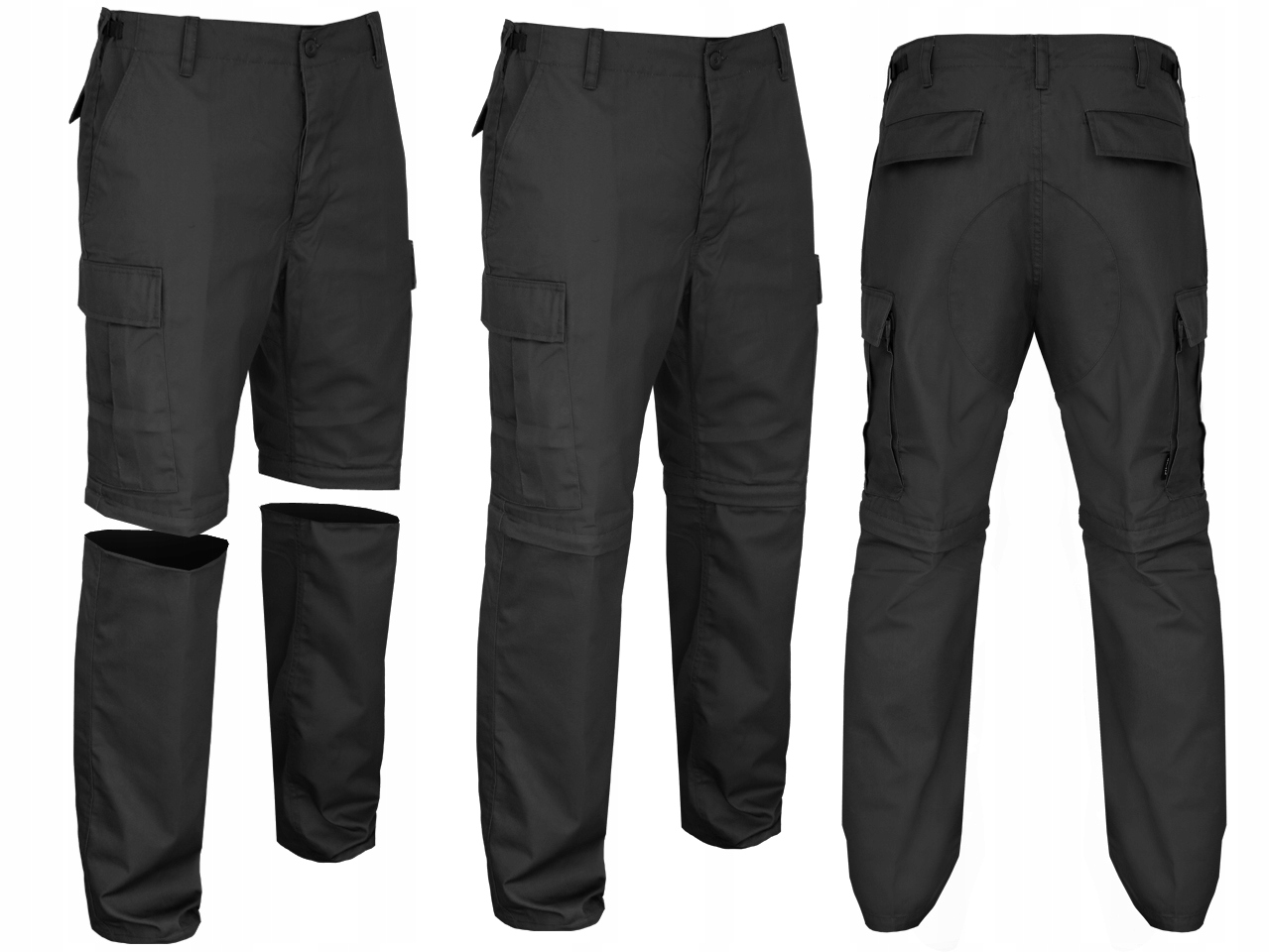 Треккинговые штаны BDU 2W1 Zip Off Black M