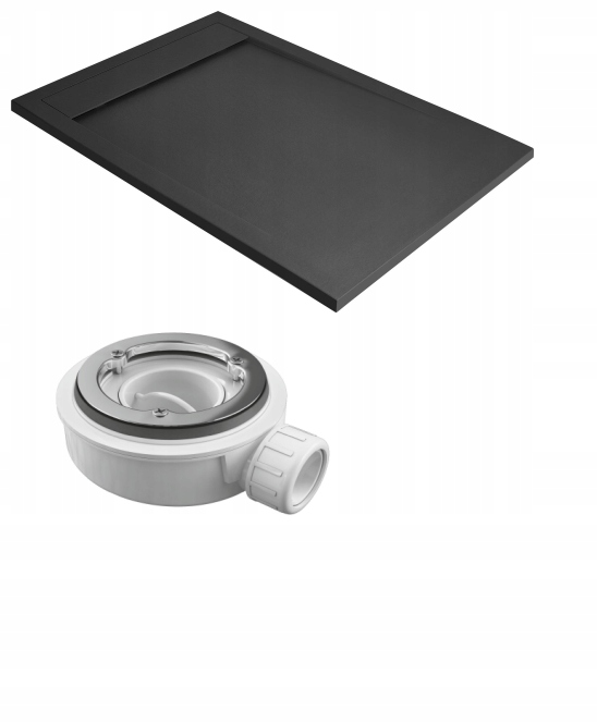 Teos F 110x80 antracyt Brodzik Radaway + syfon