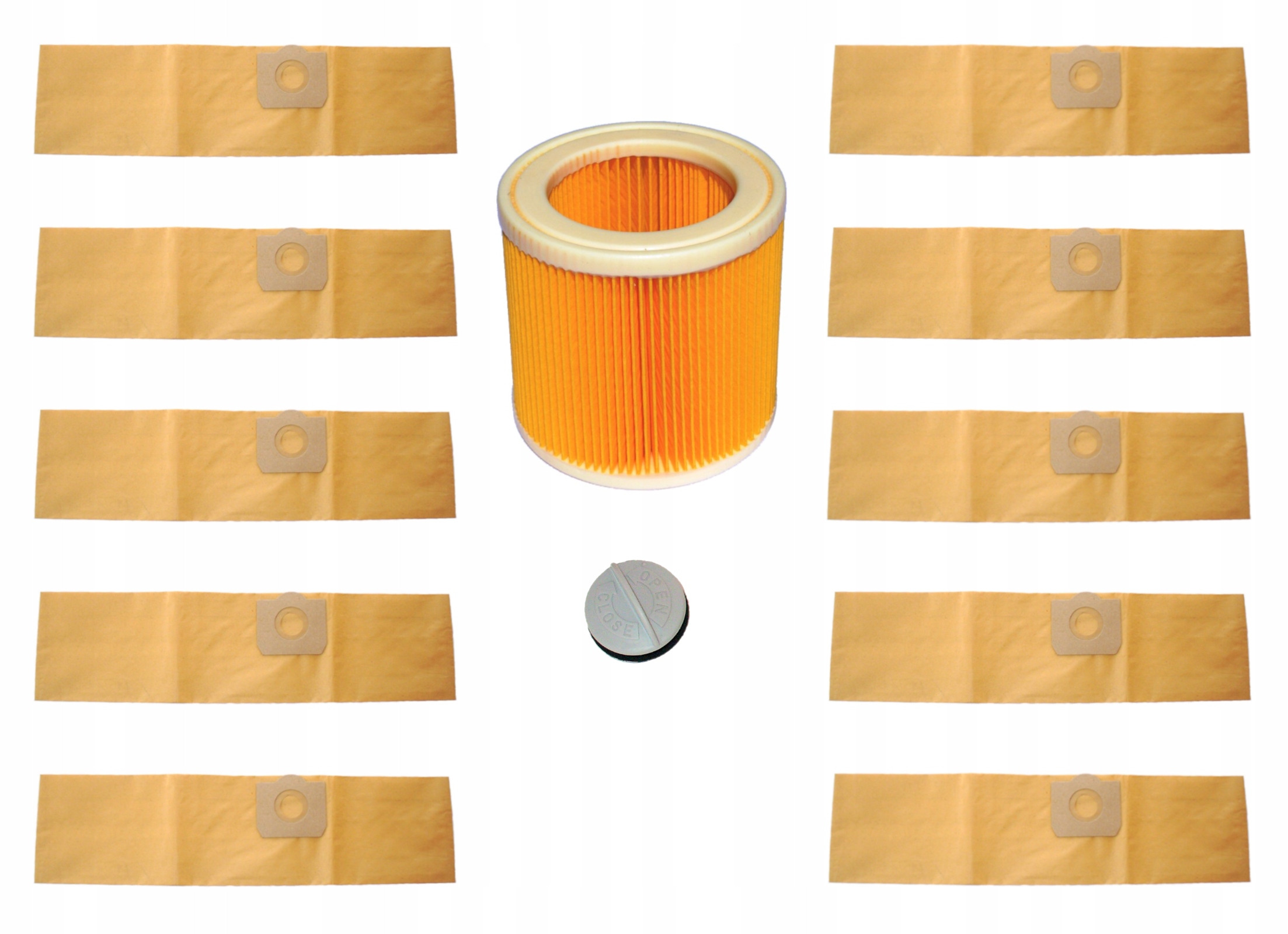10x Worki + filtr odkurzacz KARCHER A 2204 2206