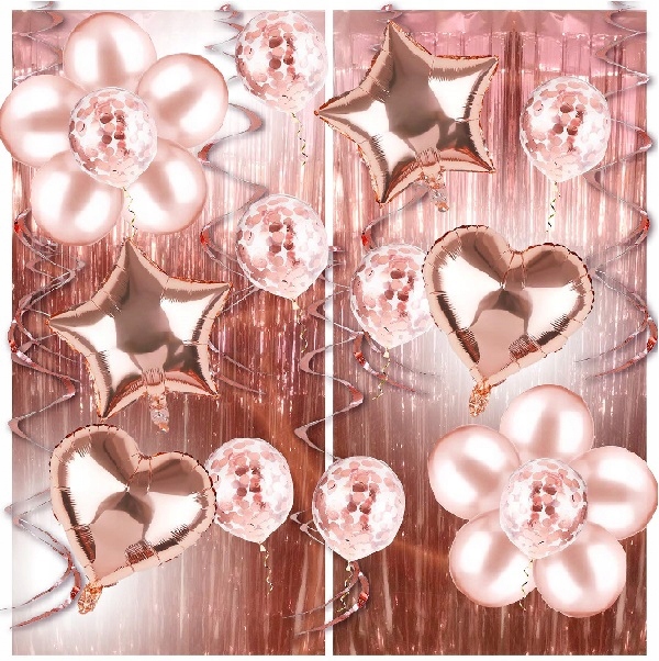 

Balony Mega zestaw Rose Gold Panieński z konfetti