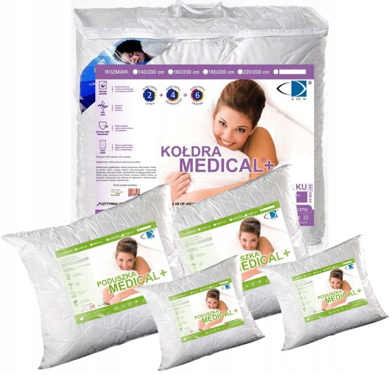 

Kołdra Medical+ 4 Pory Roku 220X200 + 4 Poduszki !