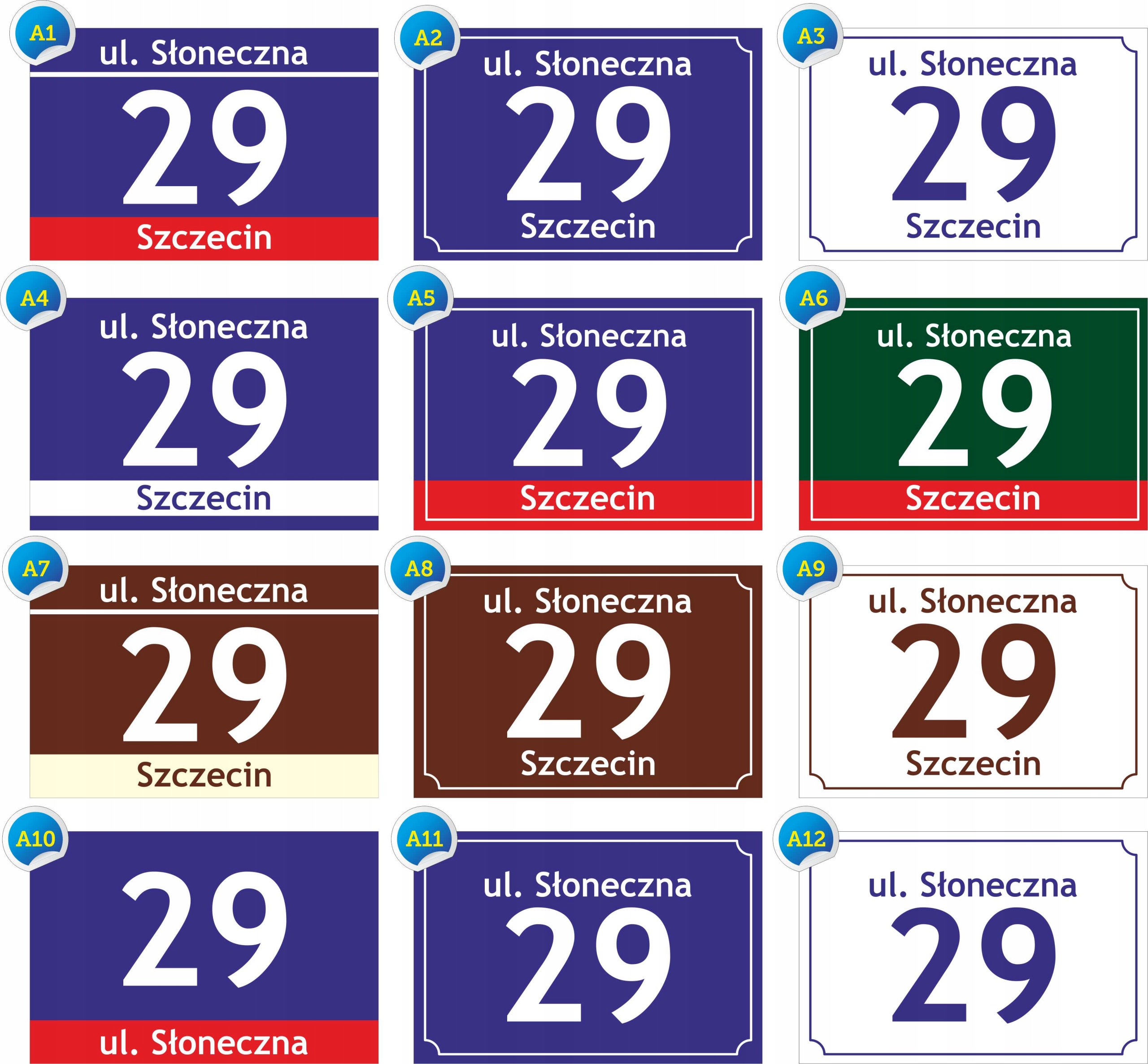 Tablica adresowa z numerem domu 40X30 cm KREATOT Kod producenta TUL002