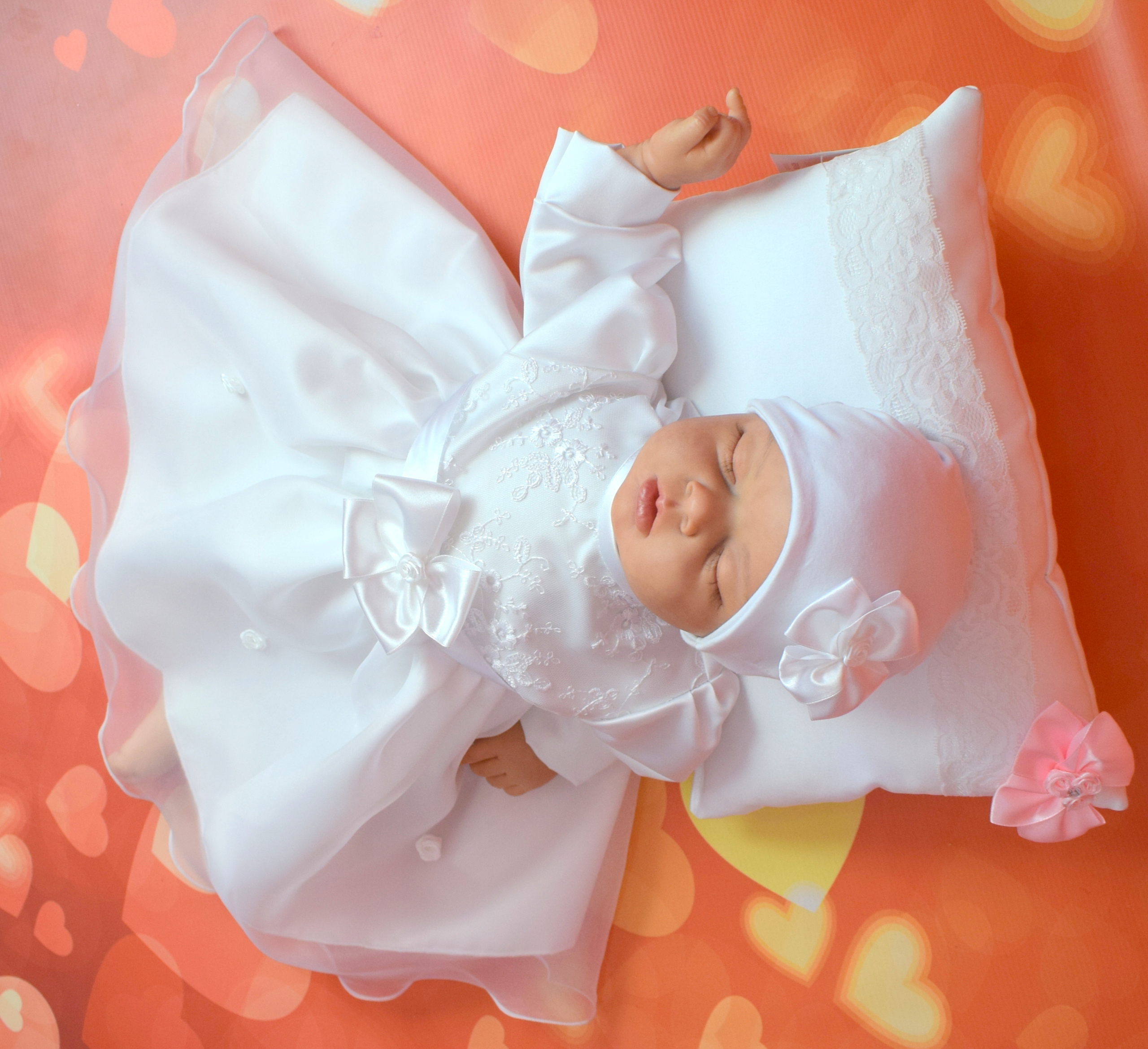 Komplet do CHRZTU 4 cz Ubranko ANDZIA 62 68 Płeć Dziewczynki