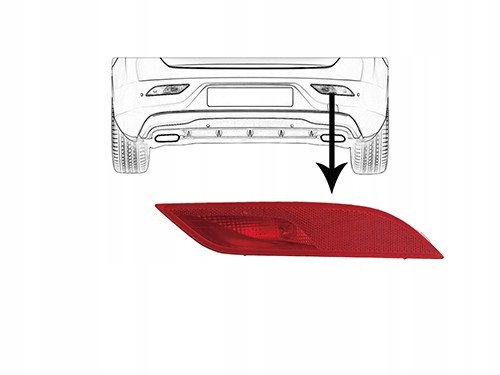 VOLVO V40 II ODBLASK LAMPKA LAMPA OŚWIETLENIE ZDERZAKA TYŁ OE PRAWA