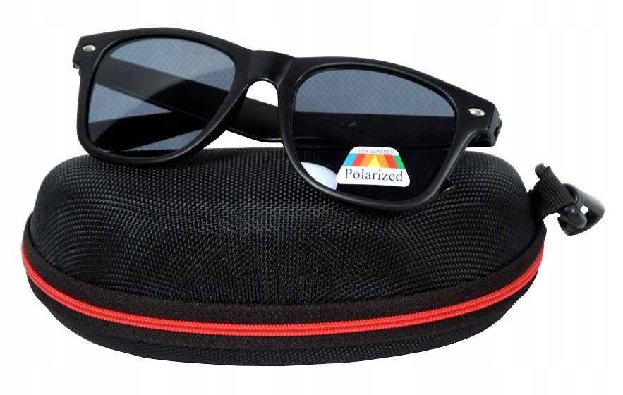 OKULARY POLARYZACYJNE PRZECIWSŁONECZNE MĘSKIE ETUI Fason nerdy