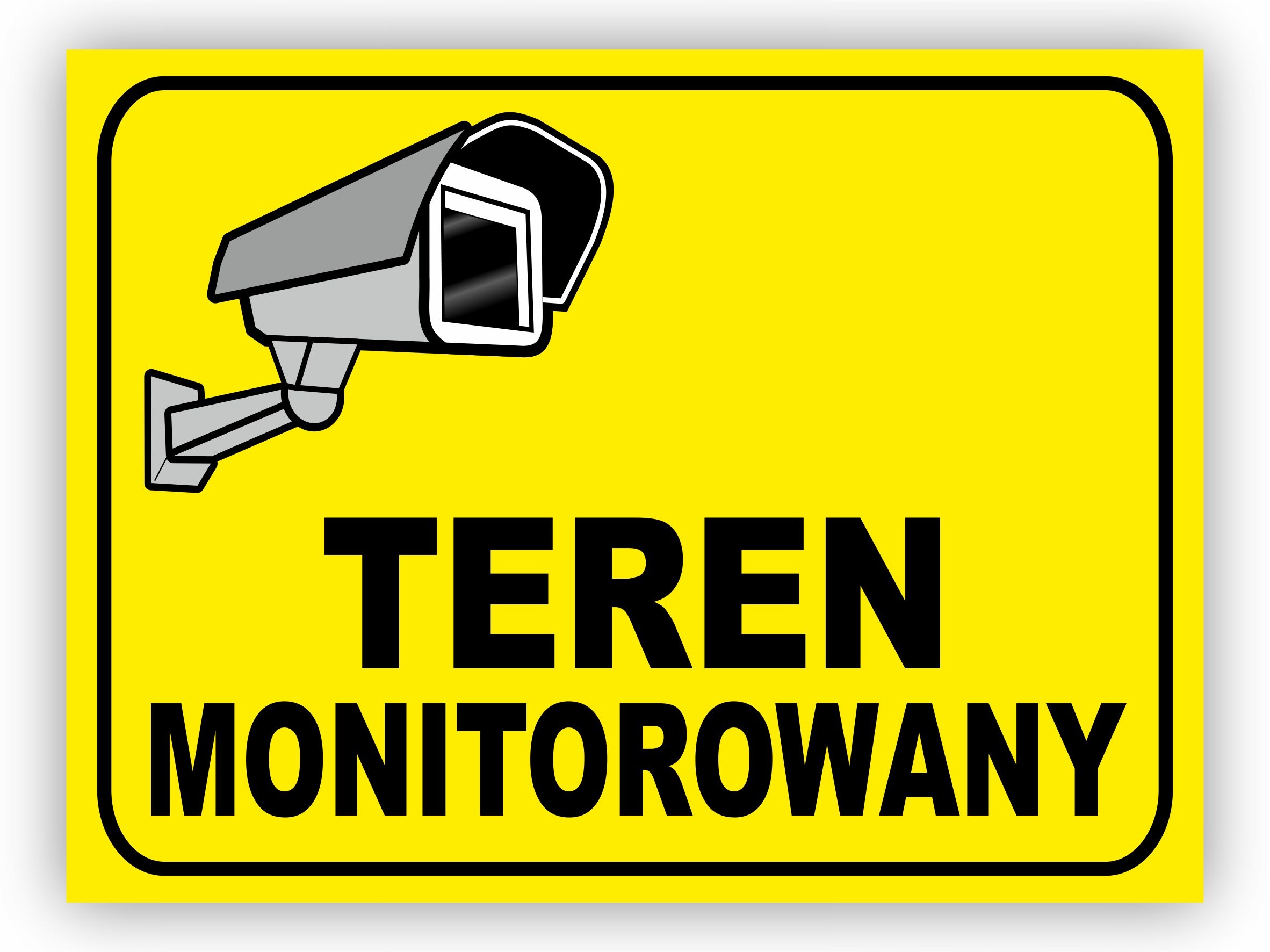 NAKLEJKA TEREN MONITOROWANY / OBIEKT MONITOROWANY